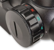 The Topaz's IR facility lets you choose the best reticle for the target's sight picture - black, red or green. The brightness intensity of the latter two can be boosted between 1 and 5 via the side-mounted rheostat