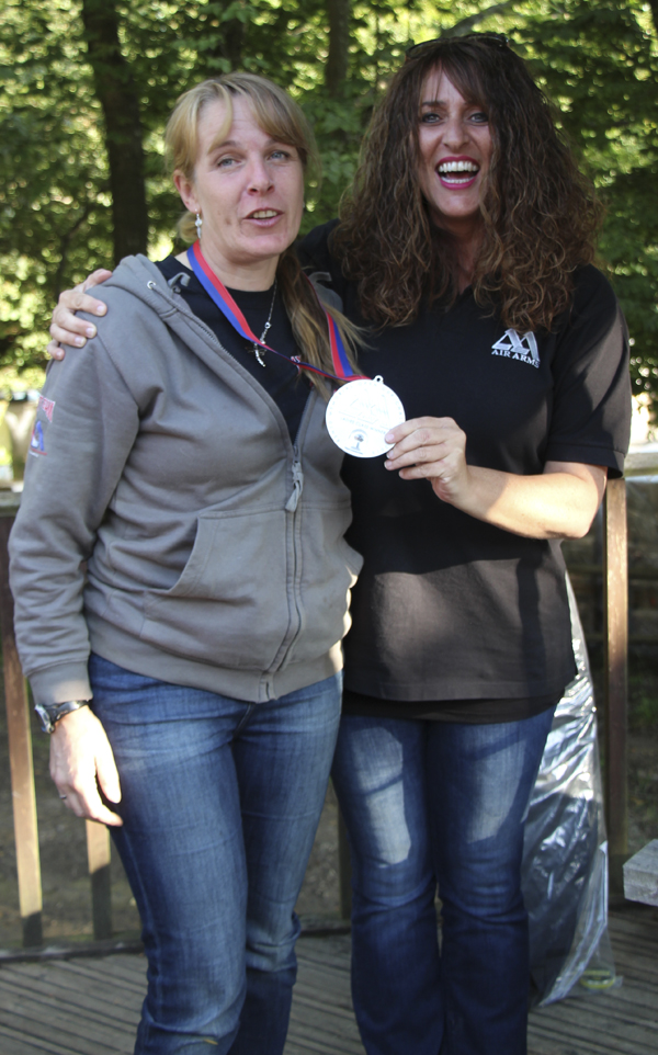 Theresa Reed, winner of the Ladies' Class, with Claire West