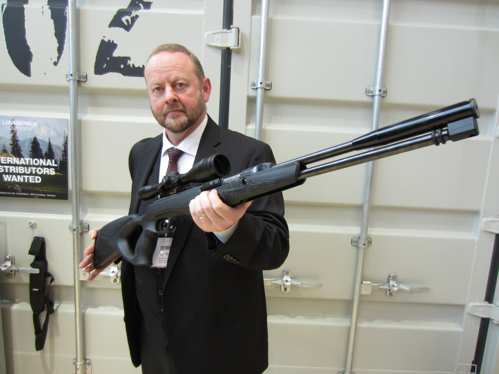 Graham Damerell-Hinds of Armes with the new-look Walther LGU